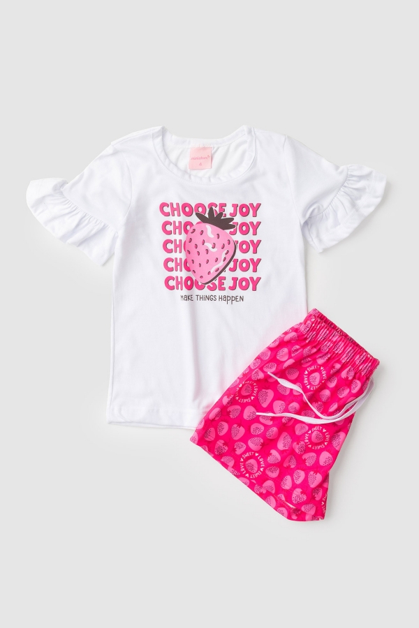 Conjunto Feminino Infantil Doçura de Morango