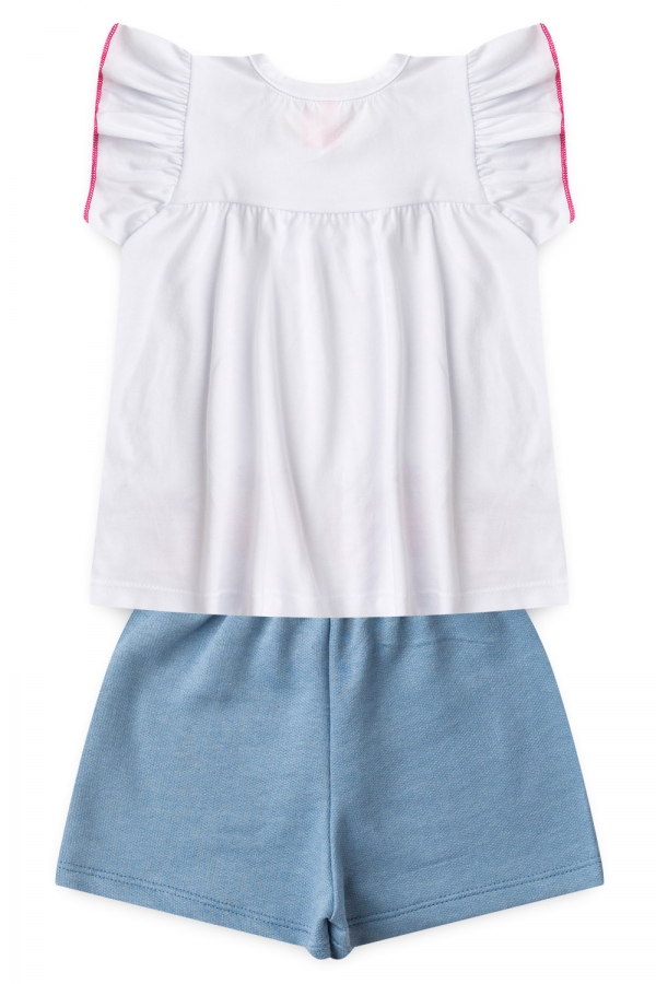 Conjunto Infantil Feminino Morangos Brilhantes