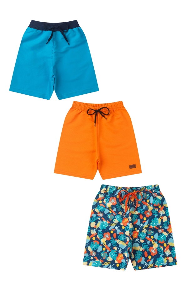 Kit Sortido 3 Shorts Infantil Masculino Avulso
