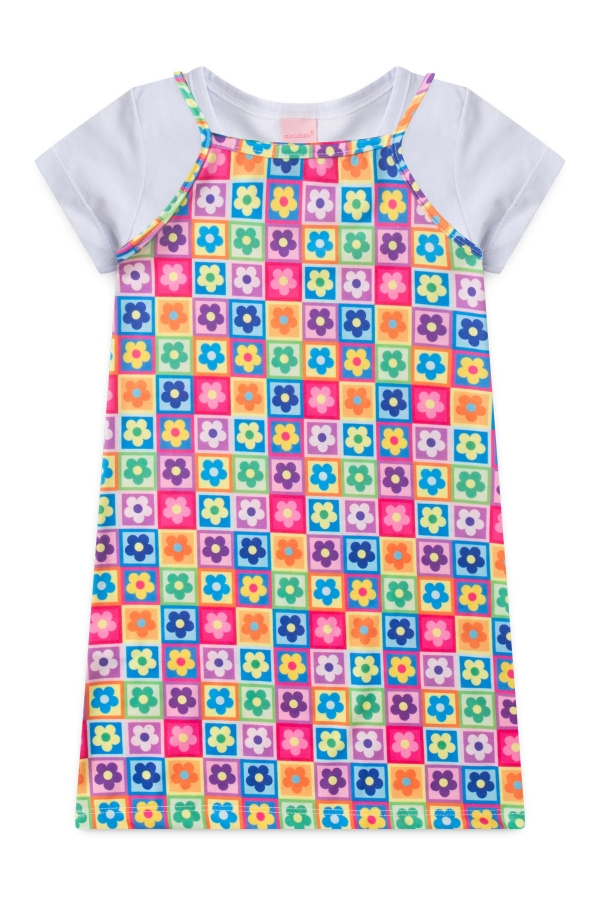 Salopete Infantil Feminina Brincando com As Cores