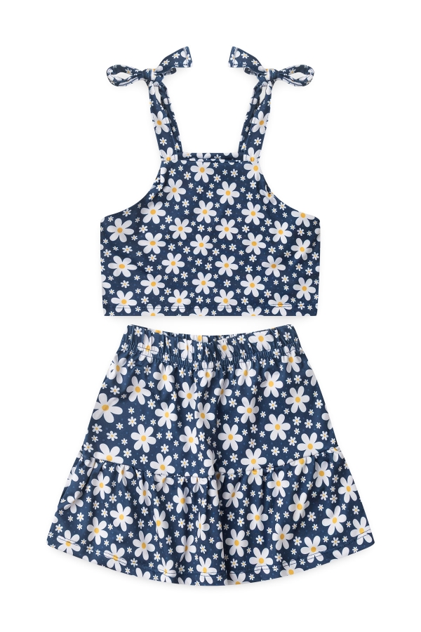 Conjunto Feminino Infantil Céu Florido