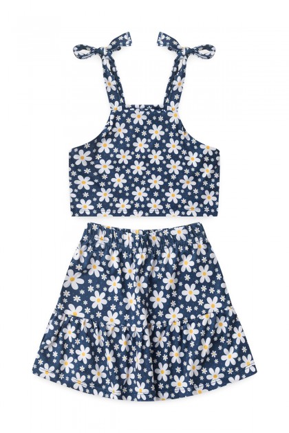 Conjunto Feminino Infantil Céu Florido