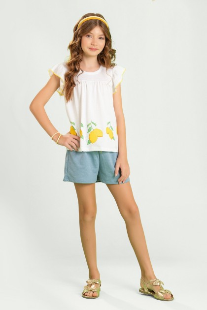 Conjunto Infantil Feminino Shiny Lemons