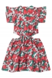 Vestido Feminino Infantil Campo de Morangos