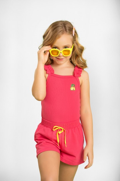 Conjunto Infantil Feminino Babados Limãozinho