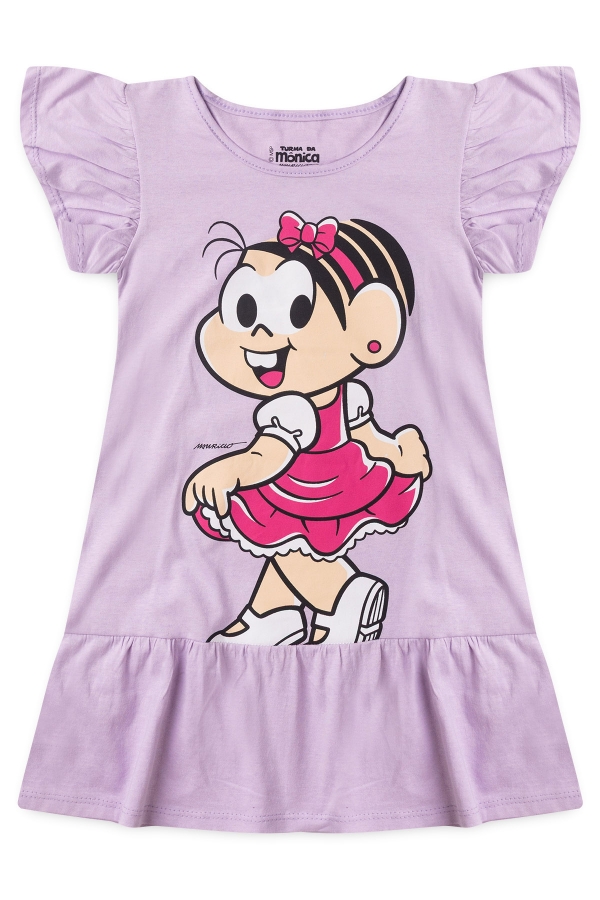 Vestido Feminino Infantil Princesa Mônica - Turma da Mônica