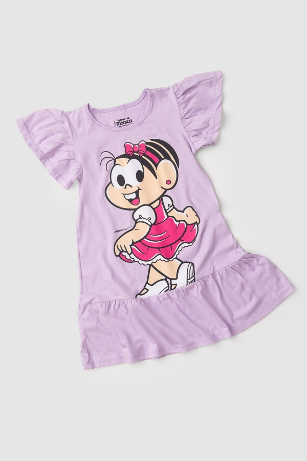 Vestido Feminino Infantil Princesa Mônica - Turma da Mônica