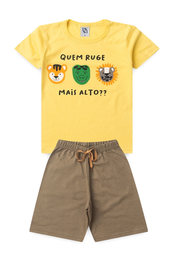 Conjunto Infantil Masculino Quem Ruge