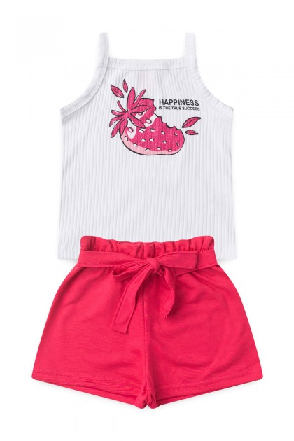 Conjunto Infantil Feminino Mordida de Morango