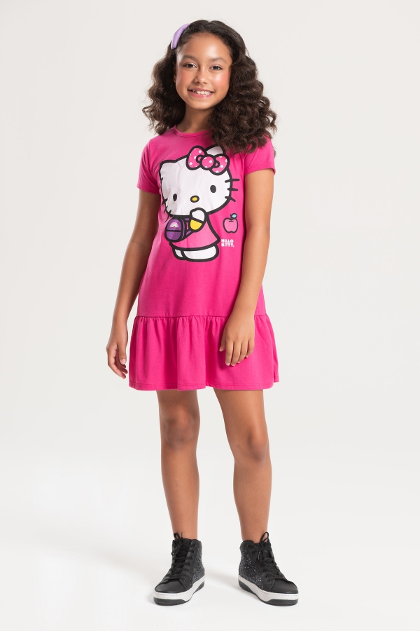 Vestido Feminino Infantil - Hello Kitty