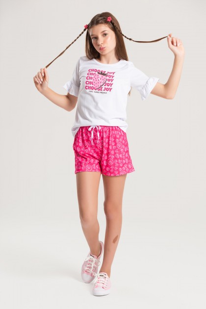 Conjunto Feminino Infantil Doçura de Morango