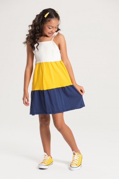 Vestido Feminino Infantil Cores do Verão