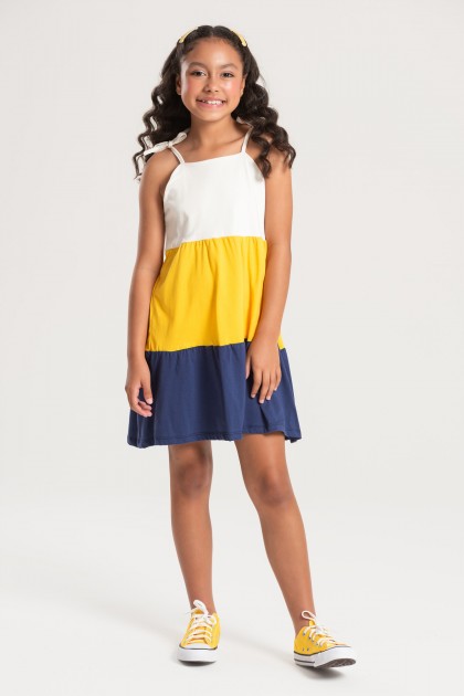 Vestido Feminino Infantil Cores do Verão