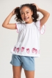 Conjunto Infantil Feminino Morangos Brilhantes