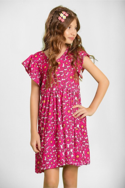 Vestido Infantil Feminino Flores Delicadas