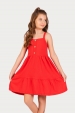 Vestido Feminino Infantil Botões