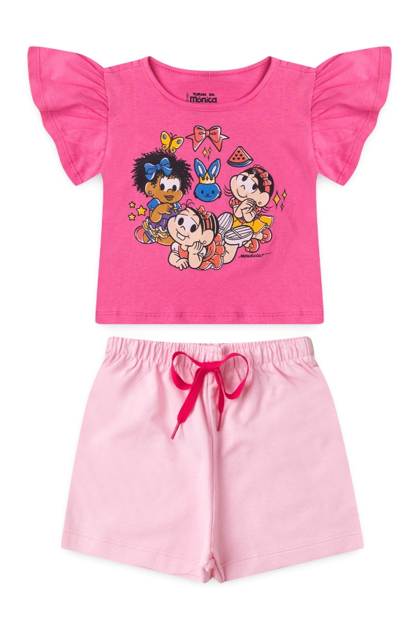 Conjunto Infantil Feminino Encanto de Princesa - Turma da Mônica