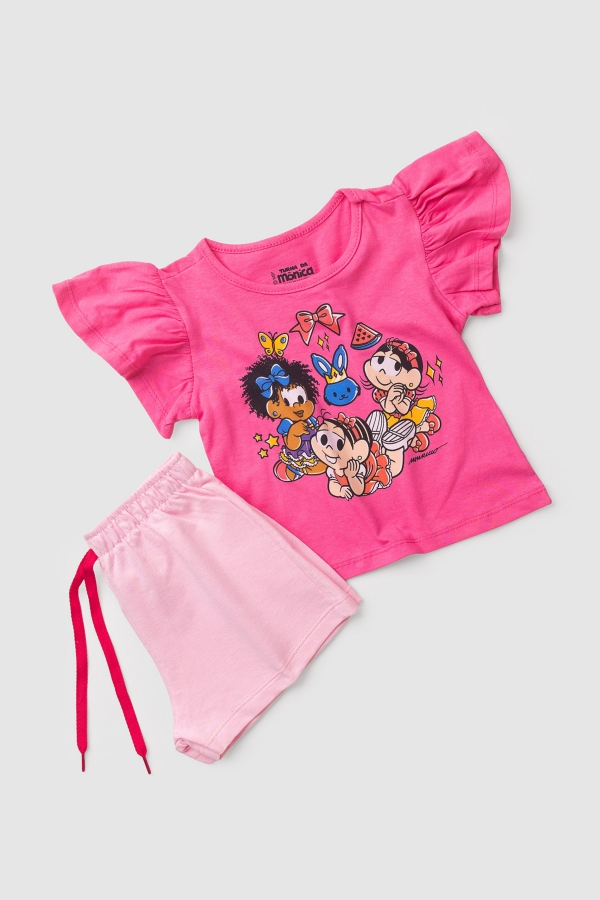 Conjunto Infantil Feminino Encanto de Princesa - Turma da Mônica