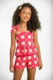 Conjunto Infantil Feminino Flores Rotativas