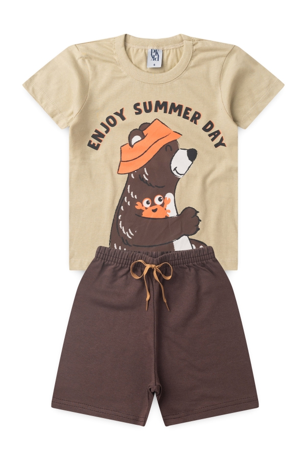 Conjunto Infantil Masculino Amizade de Verão