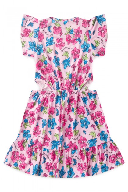 Vestido Feminino Infantil Campo de Flores