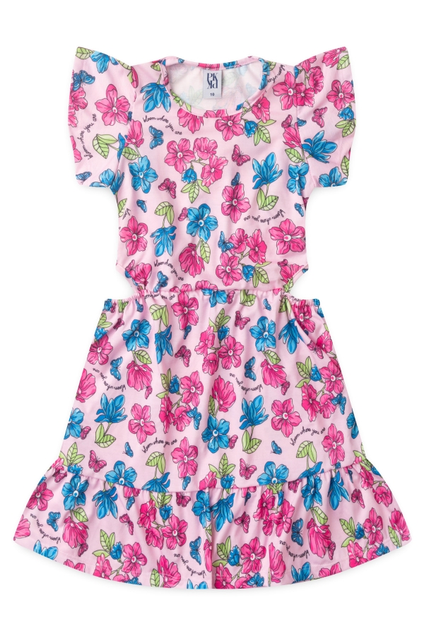 Vestido Feminino Infantil Campo de Flores