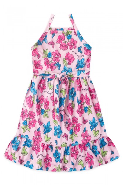 Vestido Feminino Infantil Verão Florescido
