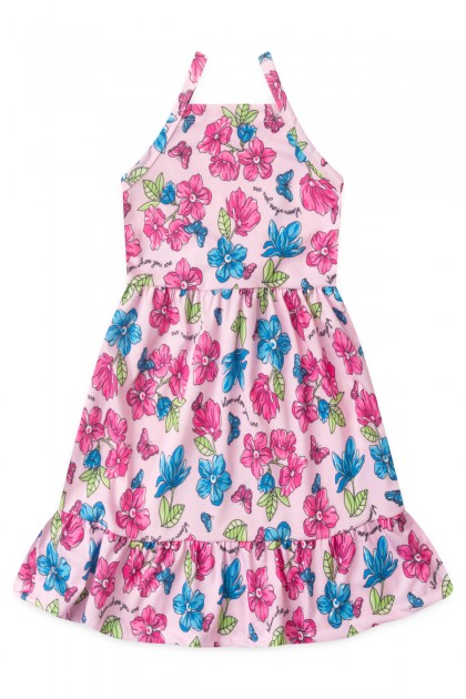 Vestido Feminino Infantil Verão Florescido