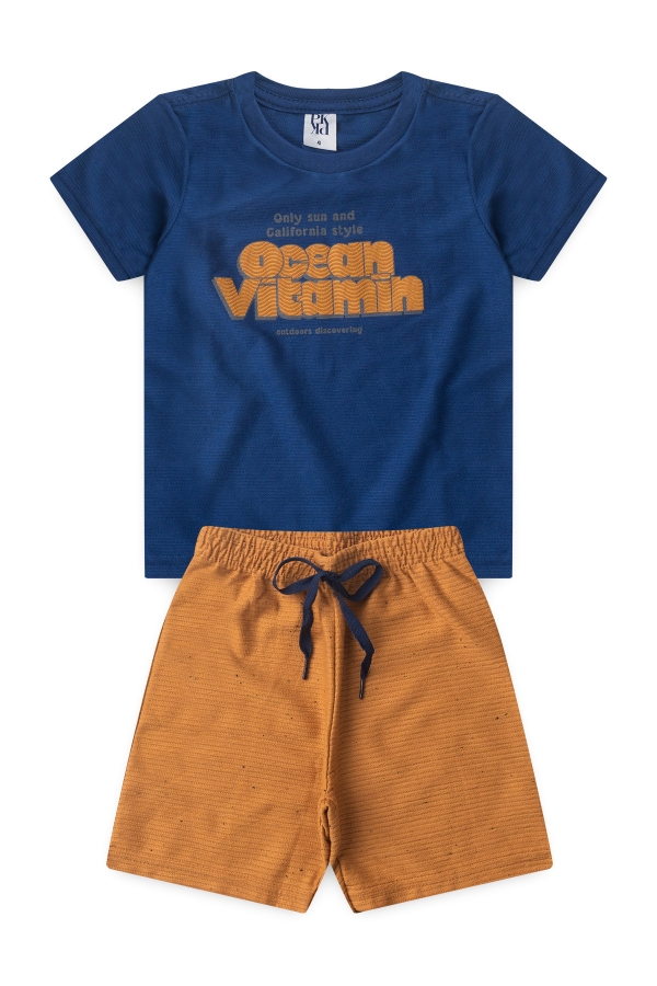 Conjunto Masculino Infantil Vitamina do Oceano