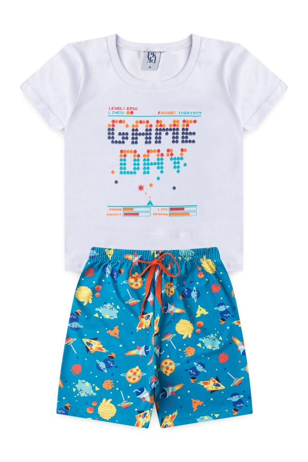 Pijama Infantil Masculino Nível épico