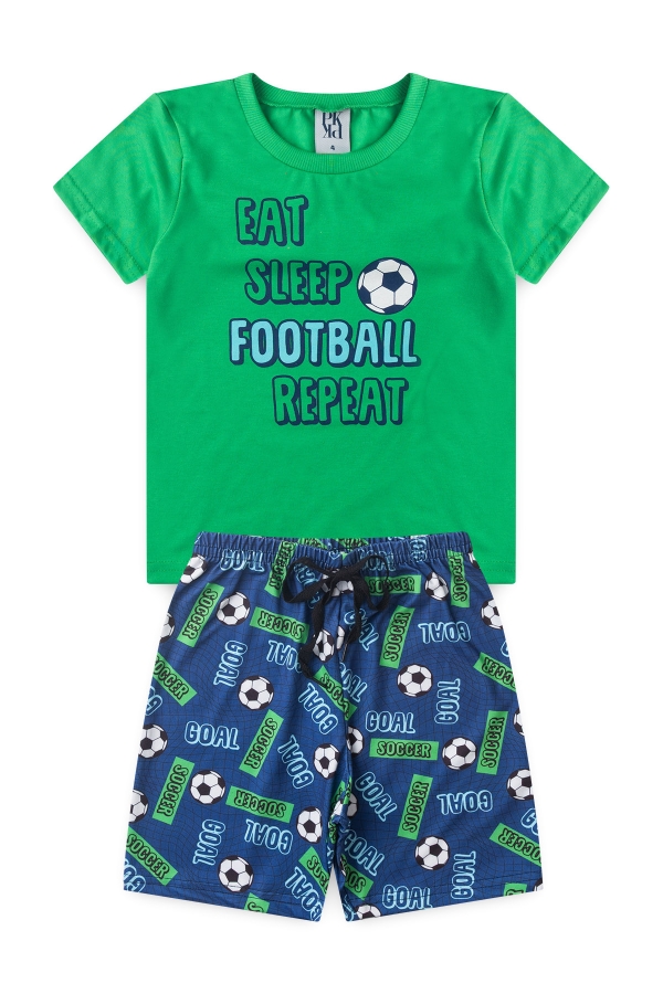 Pijama Infantil Masculino Pequeno Jogador