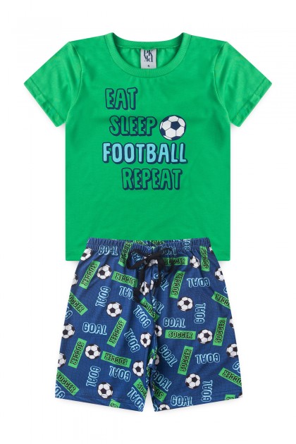 Pijama Infantil Masculino Pequeno Jogador