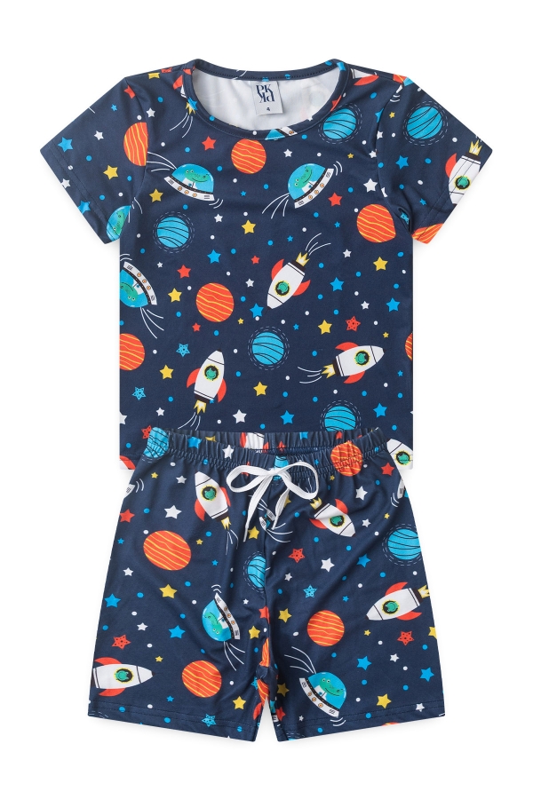 Pijama Infantil Masculino Foguete Viajante