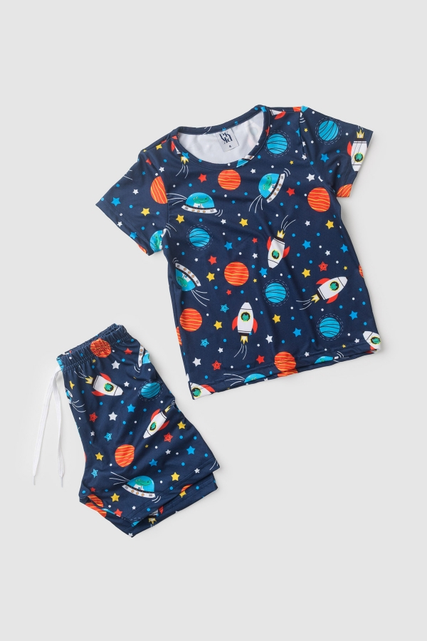 Pijama Infantil Masculino Foguete Viajante