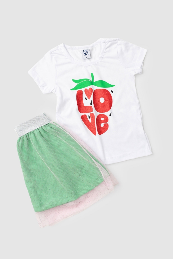 Conjunto Infantil Feminino Doçura do Coração