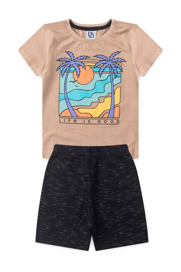 Conjunto Infantil Masculino Vida No Verão