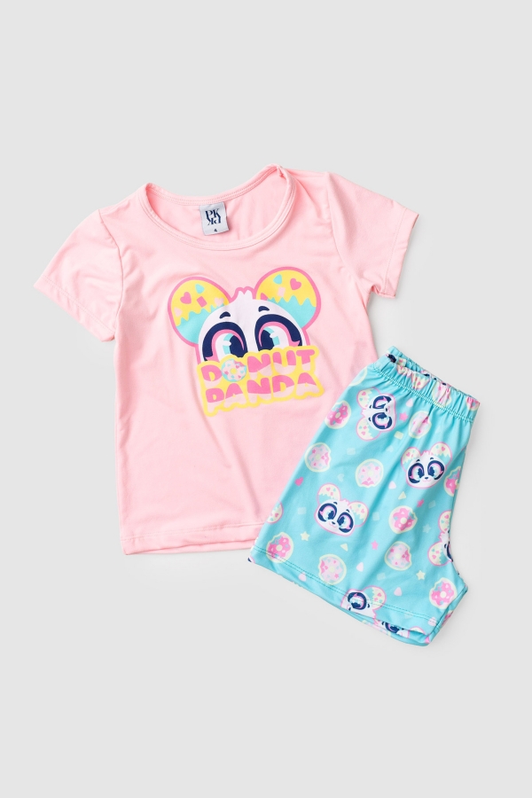 Pijama Infantil Feminino Donuts e Sonhos