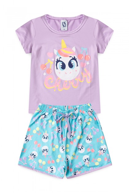 Pijama Infantil Feminino Cerejinha Encantada