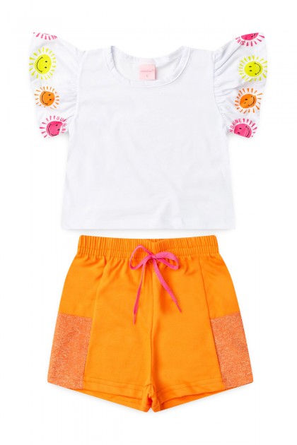 Conjunto Infantil Feminino Cores do Verão