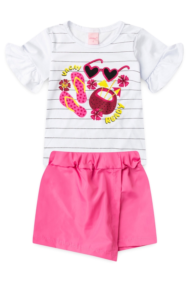 Conjunto Infantil Feminino Indo à Praia