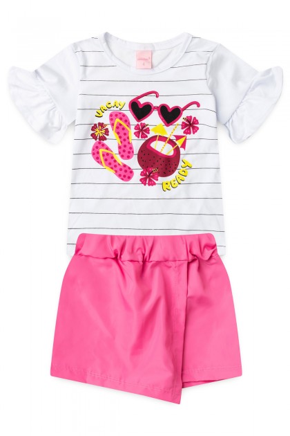 Conjunto Infantil Feminino Indo à Praia