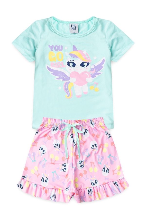 Pijama Infantil Feminino Encanto de Unicórnio