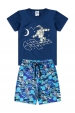 Pijama Infantil Masculino Astronauta No Espaço