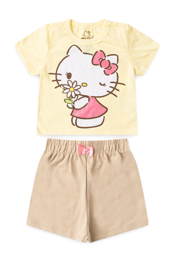 Conjunto Feminino Infantil Aroma da Flor - Hello Kitty