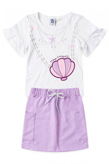 Conjunto Infantil Feminino Colar de Sereia