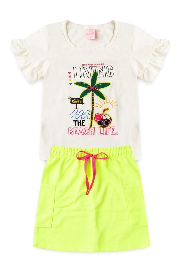 Conjunto Infantil Feminino Vida na Praia