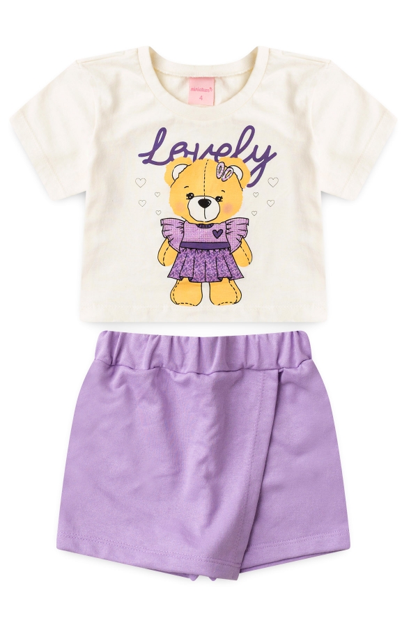 Conjunto Infantil Feminino Ursinha Estilosa