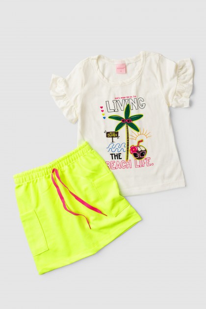 Conjunto Infantil Feminino Vida na Praia