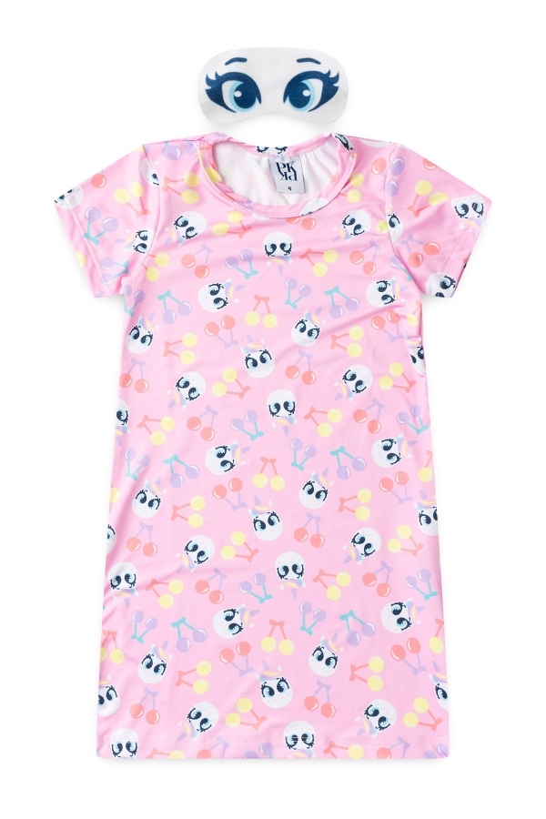 Pijama Vestido Infantil Doce Das Cerejas