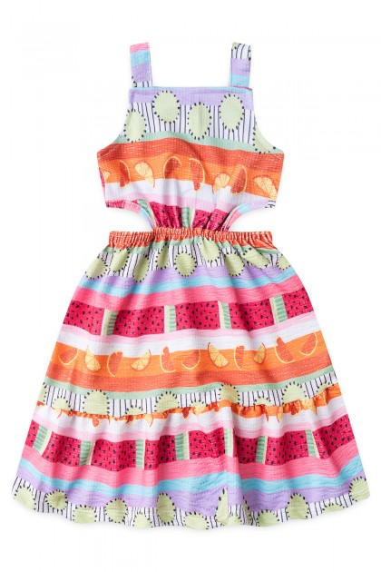 Vestido Feminino Infantil Salada de Frutas